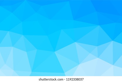 Light BLUE vector abstract polygonal layout. Shining illustration, which consist of triangles. A new texture for your design.