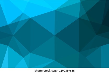 Light BLUE vector abstract polygonal texture. Modern geometrical abstract illustration with gradient. Triangular pattern for your business design.