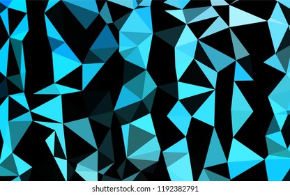 Light BLUE vector abstract polygonal texture. Glitter abstract illustration with an elegant design. The polygonal design can be used for your web site.