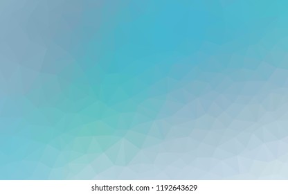 Light BLUE vector abstract polygonal template. Triangular geometric sample with gradient.  Polygonal design for your web site.
