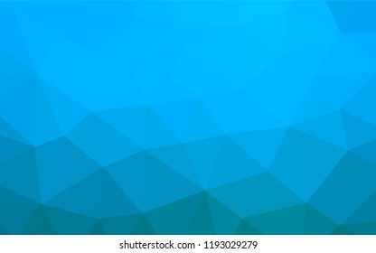 Light BLUE vector abstract polygonal cover. An elegant bright illustration with gradient. The best triangular design for your business.