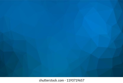 Light BLUE vector abstract polygonal cover. Shining illustration, which consist of triangles. A new texture for your design.