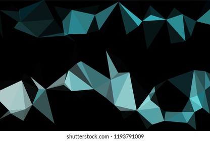 Light BLUE vector abstract polygonal cover. Geometric illustration in Origami style with gradient.  The elegant pattern can be used as part of a brand book.