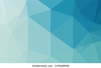 Light BLUE vector abstract polygonal layout. Modern geometrical abstract illustration with gradient. The textured pattern can be used for background.