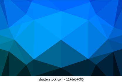 Light BLUE vector abstract polygonal texture. Geometric illustration in Origami style with gradient.  The completely new template can be used for your brand book.