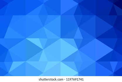 Light BLUE vector abstract polygonal pattern. Shining colorful illustration with triangles. A completely new template for your banner.
