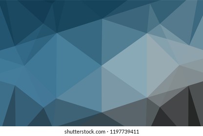 Light BLUE vector abstract polygonal cover. Creative geometric illustration in Origami style with gradient. The textured pattern can be used for background.