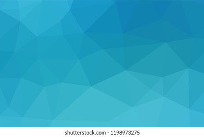 Light BLUE vector abstract polygonal layout. Creative illustration in halftone style with gradient. Triangular pattern for your business design.