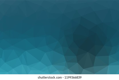 Light BLUE vector abstract polygonal cover. Glitter abstract illustration with an elegant design. The best triangular design for your business.