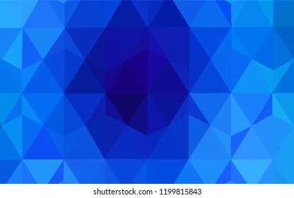 Light BLUE vector abstract polygonal background. Colorful illustration in abstract style with triangles. Completely new template for your banner.