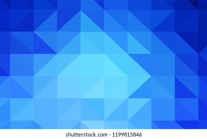 Light BLUE vector abstract polygonal template. A completely new color illustration in a polygonal style. A completely new design for your leaflet.