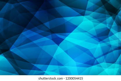 Light BLUE vector abstract polygonal template. Triangular geometric sample with gradient.  Brand new design for your business.