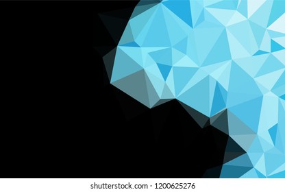 Light BLUE vector abstract polygonal layout. Glitter abstract illustration with an elegant design. A completely new template for your business design.