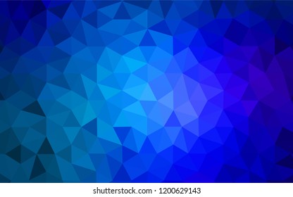 Light BLUE vector abstract polygonal background. Creative illustration in halftone style with triangles. Completely new template for your banner.