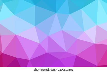 Light BLUE vector abstract polygonal pattern. Shining polygonal illustration, which consist of triangles. Pattern for a brand book's backdrop.