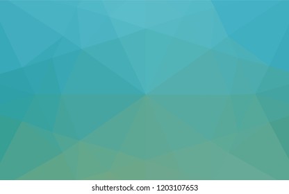 Light BLUE vector abstract polygonal layout. Geometric illustration in Origami style with gradient.  The elegant pattern can be used as part of a brand book.