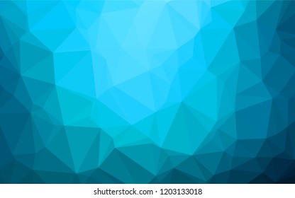 Light BLUE vector abstract polygonal texture. Glitter abstract illustration with an elegant design. The elegant pattern can be used as part of a brand book.