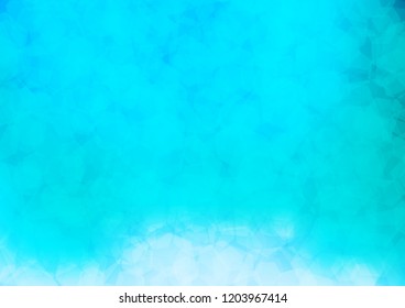 Light BLUE vector abstract polygonal template. hexagonal geometric sample with gradient.  The textured pattern can be used for background.