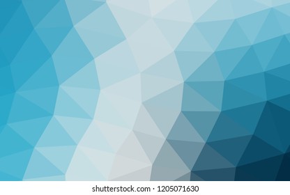 Light BLUE vector abstract polygonal abstract polygonal. Shining illustration, which consist of triangles. The textured pattern can be used for background.