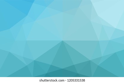 Light BLUE vector abstract polygonal texture. Creative geometric illustration in Origami style with gradient. The completely new template can be used for your brand book.