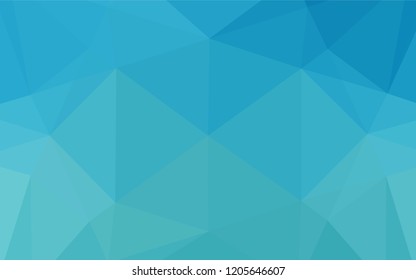 Light BLUE vector abstract polygonal texture. A vague abstract illustration with gradient. Triangular pattern for your business design.