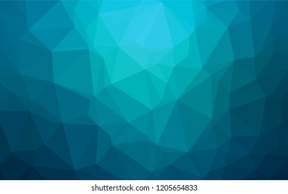 Light BLUE vector abstract polygonal texture. Creative illustration in halftone style with gradient. The completely new template can be used for your brand book.