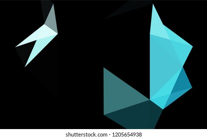 Light BLUE vector abstract polygonal layout. Creative illustration in halftone style with gradient. A new texture for your design.