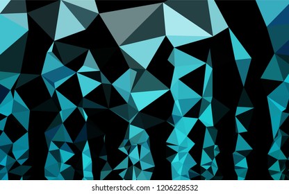 Light BLUE vector abstract polygonal layout. Creative geometric illustration in Origami style with gradient. The polygonal design can be used for your web site.