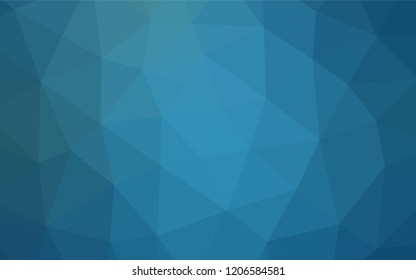 Light BLUE vector abstract polygonal layout. Triangular geometric sample with gradient.  Brand new design for your business.