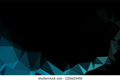 Light BLUE vector abstract polygonal cover. Glitter abstract illustration with an elegant design. A completely new design for your business.