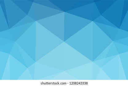 Light BLUE vector abstract polygonal layout. Shining illustration, which consist of triangles. A completely new template for your business design.