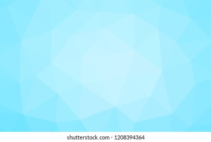 Light BLUE vector abstract polygonal cover. Brand new colored illustration in blurry style with gradient. The polygonal design can be used for your web site.