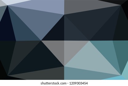 Light BLUE vector abstract polygonal texture. Geometric illustration in Origami style with gradient.  A completely new design for your business.
