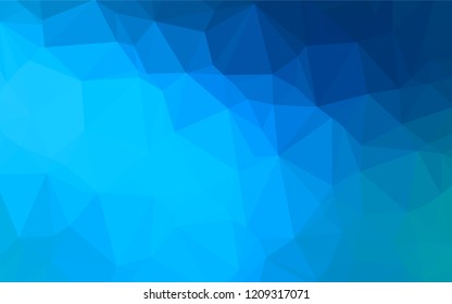 Light BLUE vector abstract polygonal layout. Glitter abstract illustration with an elegant design. The polygonal design can be used for your web site.