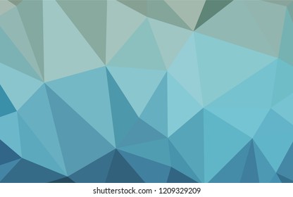 Light BLUE vector abstract polygonal template. A completely new color illustration in a polygonal style. New template for your brand book.