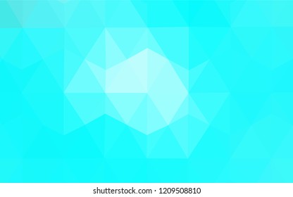 Light BLUE vector abstract polygonal pattern. Colorful illustration in polygonal style with gradient. A completely new design for your leaflet.