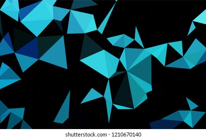 Light BLUE vector abstract polygonal cover. Creative illustration in halftone style with gradient. The template can be used as a background for cell phones.