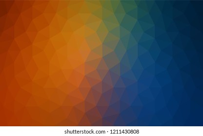 Light BLUE vector abstract polygonal background. Shining colorful illustration with triangles. New template for your brand book.