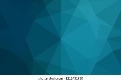 Light BLUE vector abstract polygonal cover. A completely new color illustration in a vague style. The textured pattern can be used for background.
