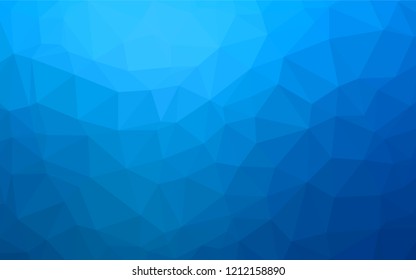 Light BLUE vector abstract polygonal layout. Colorful abstract illustration with gradient. The best triangular design for your business.