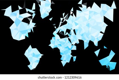 Light BLUE vector abstract polygonal texture. Brand new colored illustration in blurry style with gradient. Triangular pattern for your business design.