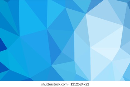 Light BLUE vector abstract polygonal template. Colorful illustration in abstract style with triangles. Template for cell phone's backgrounds.