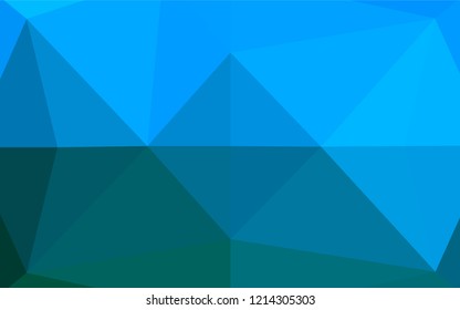 Light BLUE vector abstract polygonal layout. Brand new colored illustration in blurry style with gradient. A completely new template for your business design.