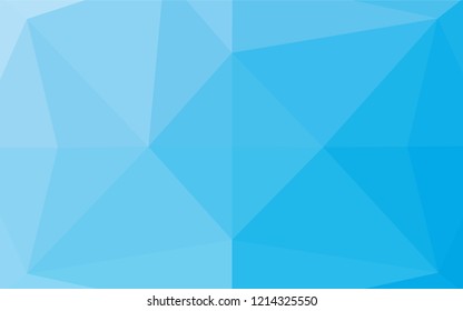 Light BLUE vector abstract polygonal texture. An elegant bright illustration with gradient. The textured pattern can be used for background.
