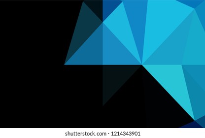Light BLUE vector abstract polygonal texture. An elegant bright illustration with gradient. The completely new template can be used for your brand book.