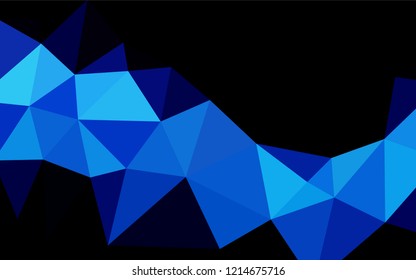 Light BLUE vector abstract polygonal cover. A sample with polygonal shapes. The polygonal design can be used for your web site.