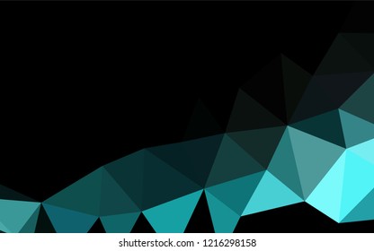 Light BLUE vector abstract polygonal layout. A vague abstract illustration with gradient. Triangular pattern for your business design.