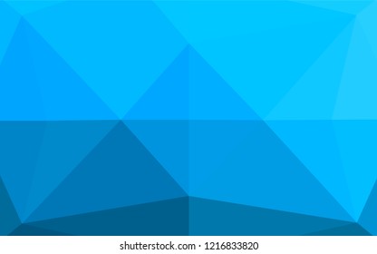 Light BLUE vector abstract polygonal cover. Shining illustration, which consist of triangles. The best triangular design for your business.