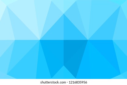 Light BLUE vector abstract polygonal texture. Creative illustration in halftone style with gradient. The best triangular design for your business.