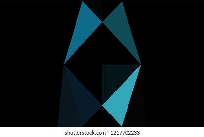 Light BLUE vector abstract polygonal layout. Brand new colored illustration in blurry style with gradient. The best triangular design for your business.